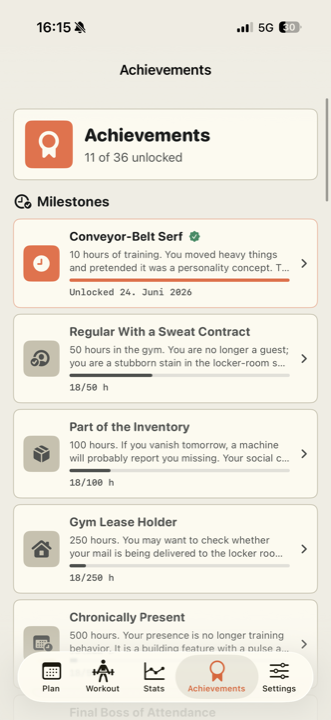 PonyLegsFitness achievements