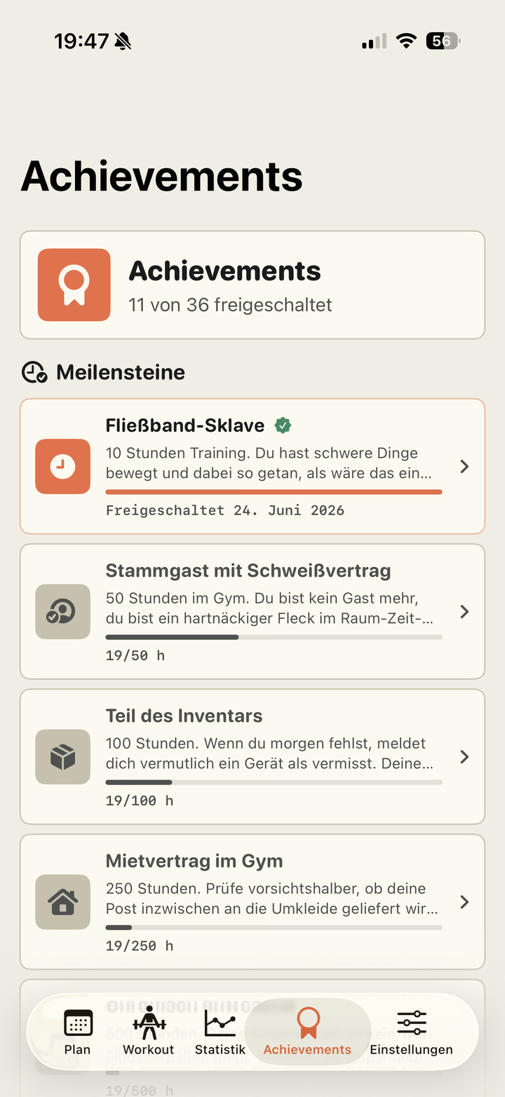 Achievement-Tab